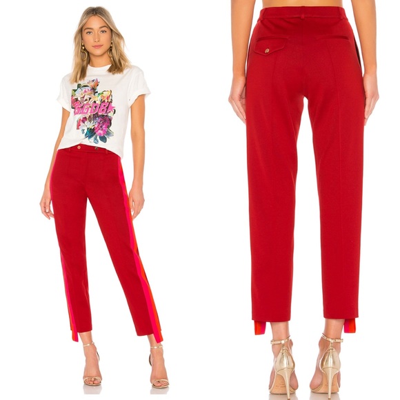 Golden Goose Pants - Golden Goose Red & Fuchsia Stripe Pants Medium